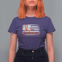 Developmental Disability Awareness T Shirt For Women US American Flag We Wear Orange