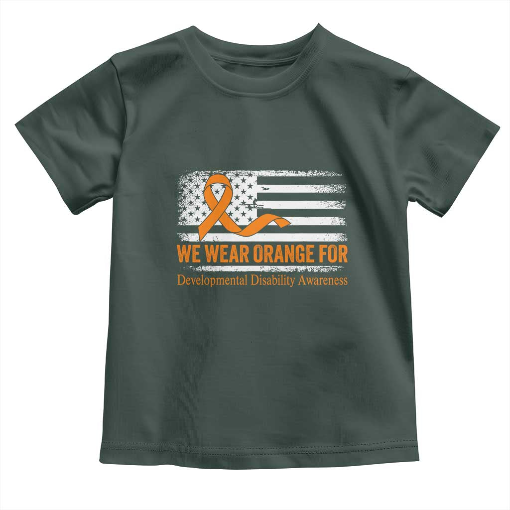 Developmental Disability Awareness Toddler T Shirt US American Flag We Wear Orange