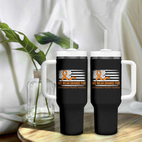 Developmental Disability Awareness Tumbler With Handle US American Flag We Wear Orange
