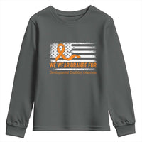 Developmental Disability Awareness Youth Sweatshirt US American Flag We Wear Orange