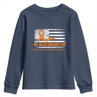 Developmental Disability Awareness Youth Sweatshirt US American Flag We Wear Orange