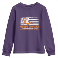 Developmental Disability Awareness Youth Sweatshirt US American Flag We Wear Orange