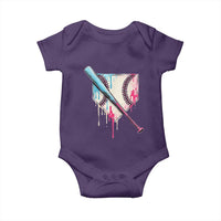 Baseball Home Plate Drip With Sprinkles Baby Onesie