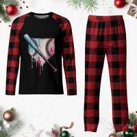 Baseball Home Plate Drip With Sprinkles Plaid Pajama Set - Wonder Print Shop