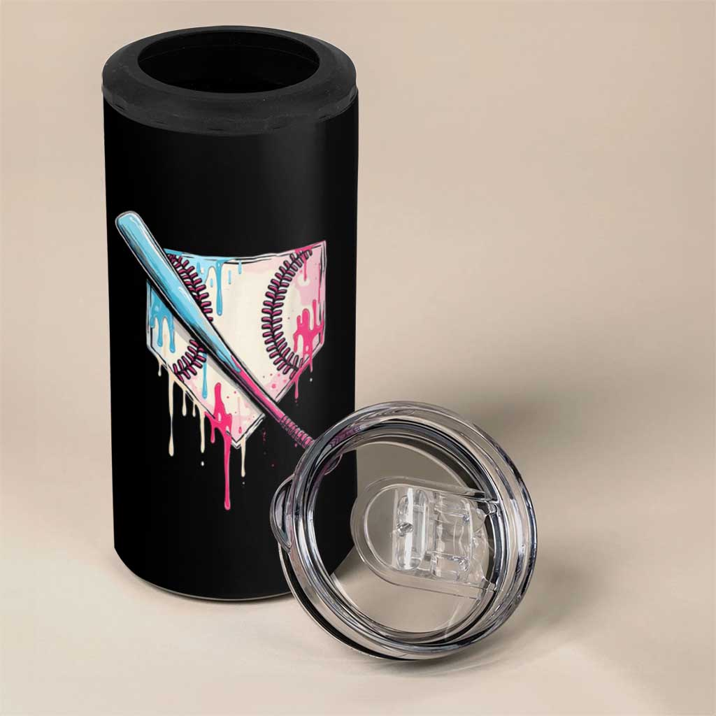 Baseball Home Plate Drip With Sprinkles 4 in 1 Can Cooler Tumbler