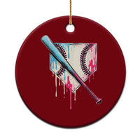 Baseball Home Plate Drip With Sprinkles Ceramic Ornament - Wonder Print Shop