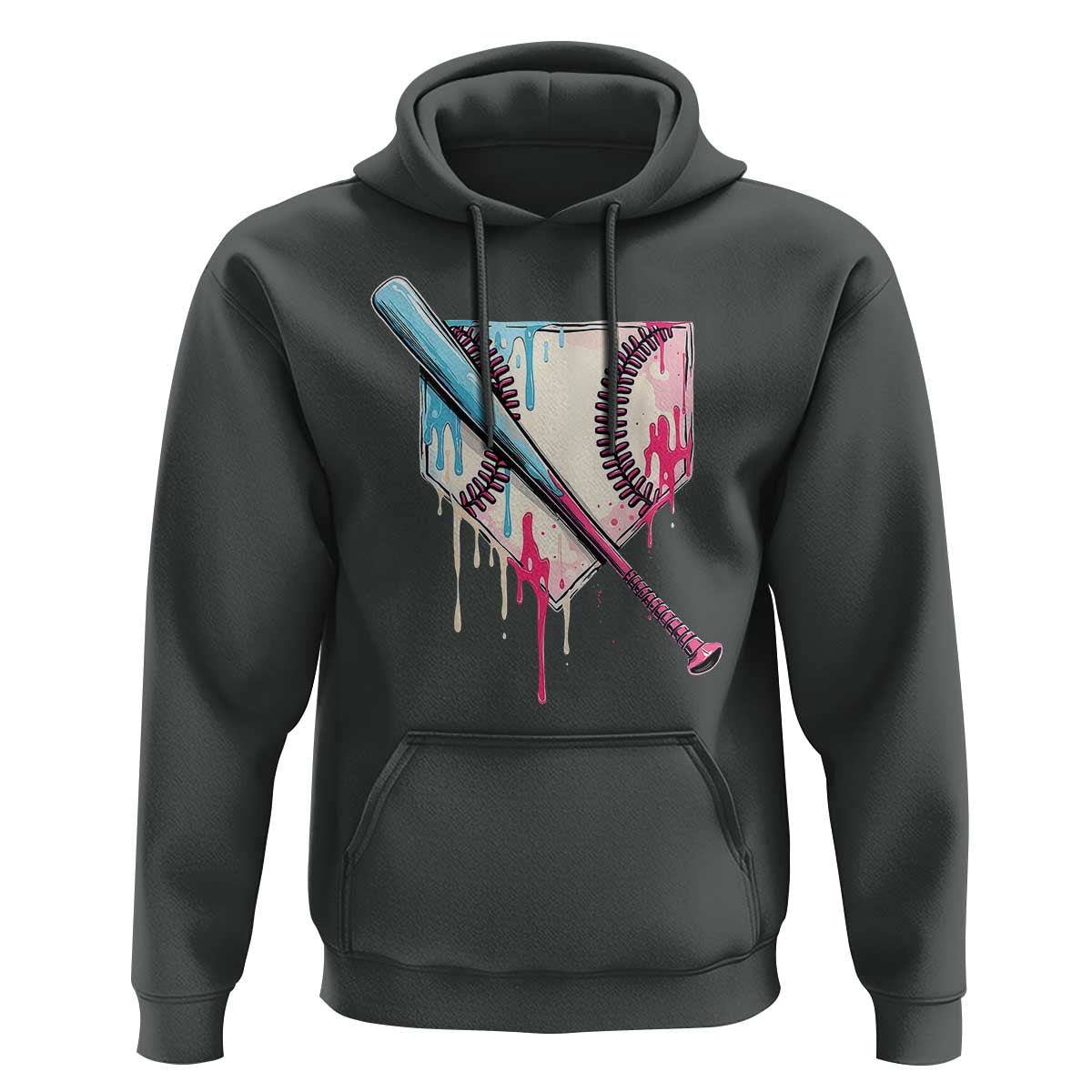 Baseball Home Plate Drip With Sprinkles Hoodie