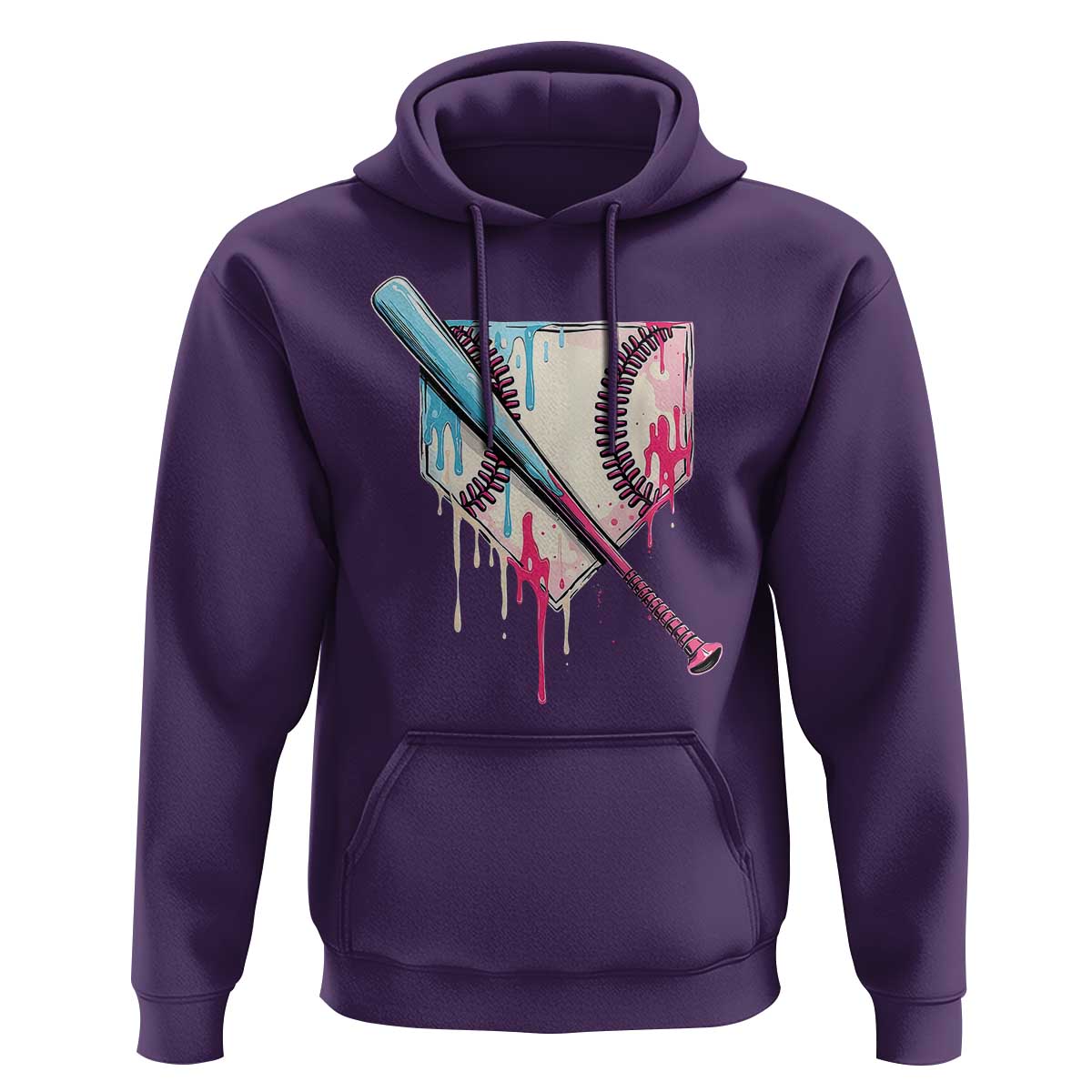 Baseball Home Plate Drip With Sprinkles Hoodie