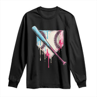 Baseball Home Plate Drip With Sprinkles Long Sleeve Shirt