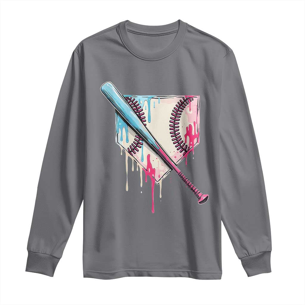 Baseball Home Plate Drip With Sprinkles Long Sleeve Shirt
