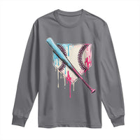 Baseball Home Plate Drip With Sprinkles Long Sleeve Shirt