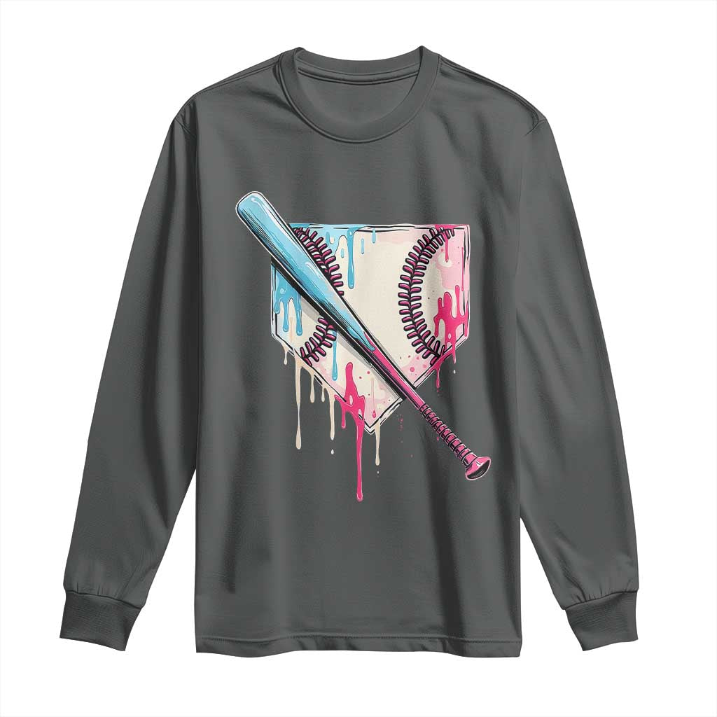 Baseball Home Plate Drip With Sprinkles Long Sleeve Shirt