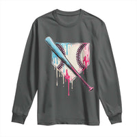Baseball Home Plate Drip With Sprinkles Long Sleeve Shirt
