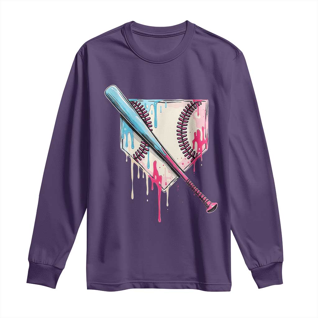 Baseball Home Plate Drip With Sprinkles Long Sleeve Shirt