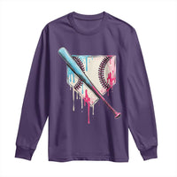 Baseball Home Plate Drip With Sprinkles Long Sleeve Shirt