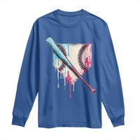 Baseball Home Plate Drip With Sprinkles Long Sleeve Shirt