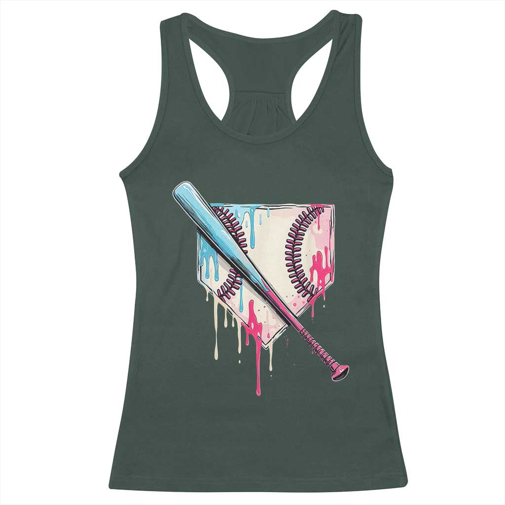 Baseball Home Plate Drip With Sprinkles Racerback Tank Top