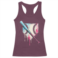 Baseball Home Plate Drip With Sprinkles Racerback Tank Top
