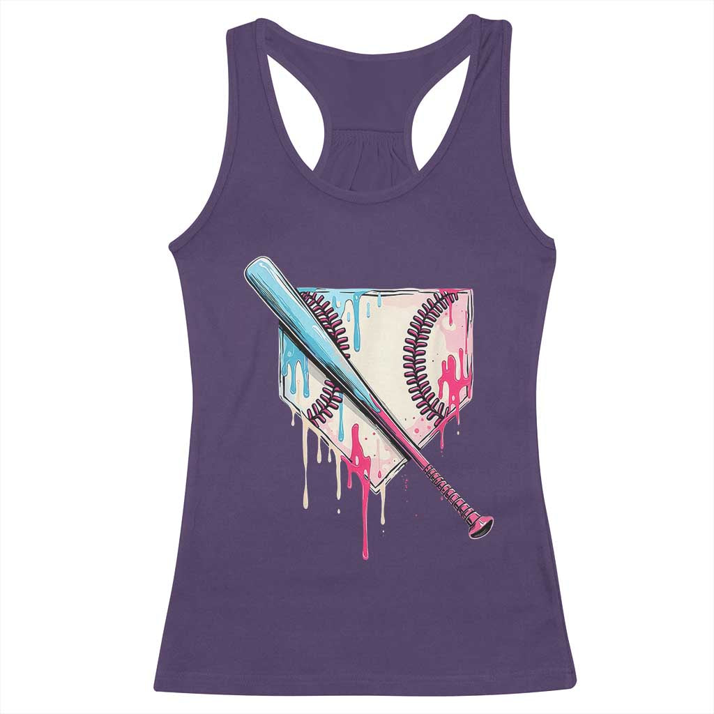 Baseball Home Plate Drip With Sprinkles Racerback Tank Top