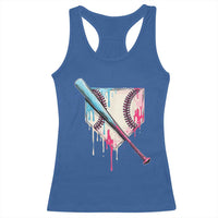 Baseball Home Plate Drip With Sprinkles Racerback Tank Top