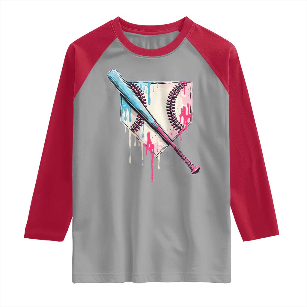 Baseball Home Plate Drip With Sprinkles Raglan Shirt