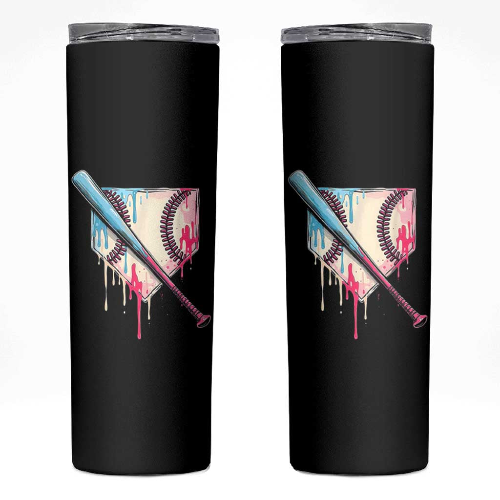 Baseball Home Plate Drip With Sprinkles Skinny Tumbler