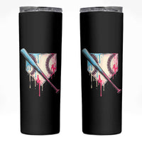 Baseball Home Plate Drip With Sprinkles Skinny Tumbler