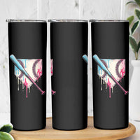 Baseball Home Plate Drip With Sprinkles Skinny Tumbler