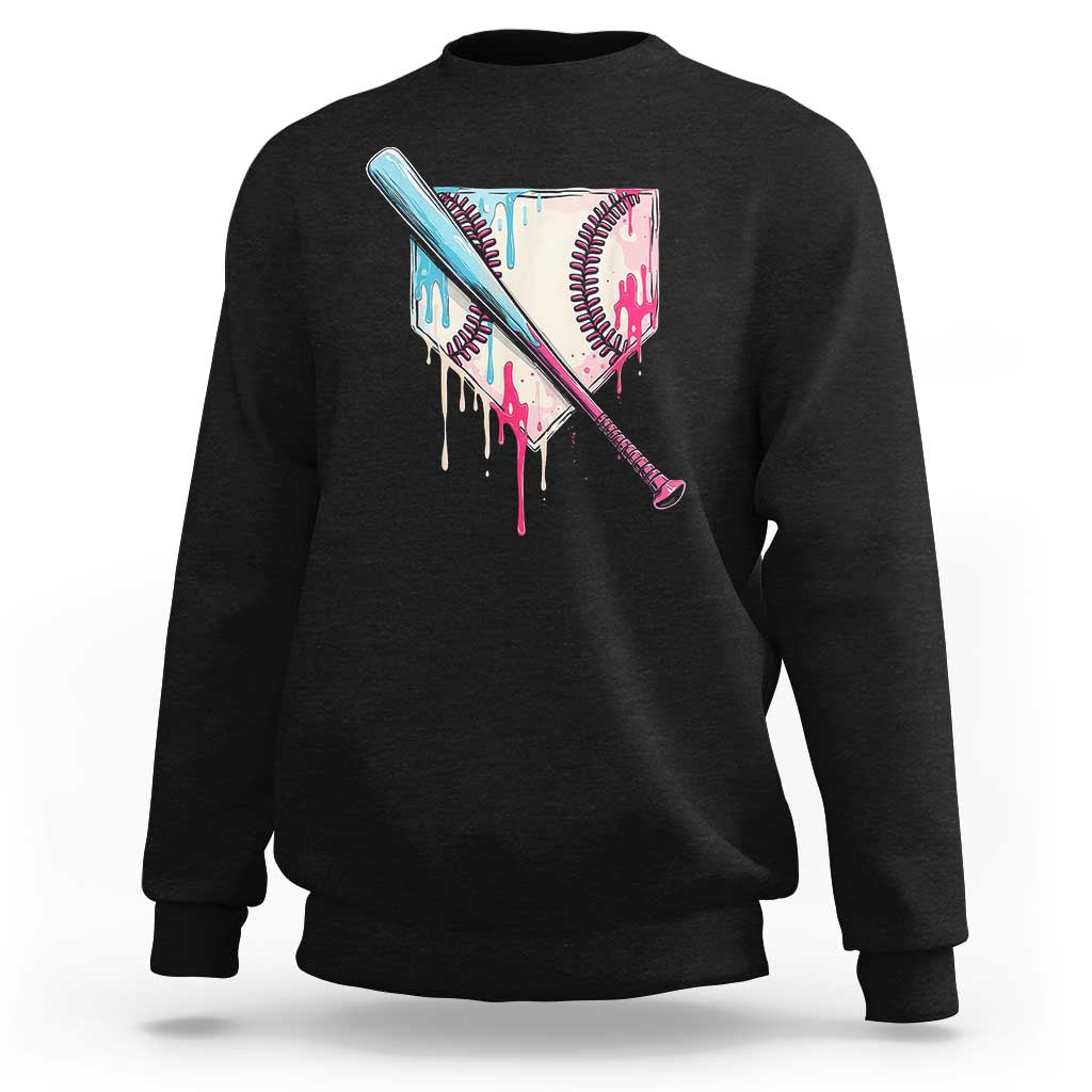 Baseball Home Plate Drip With Sprinkles Sweatshirt