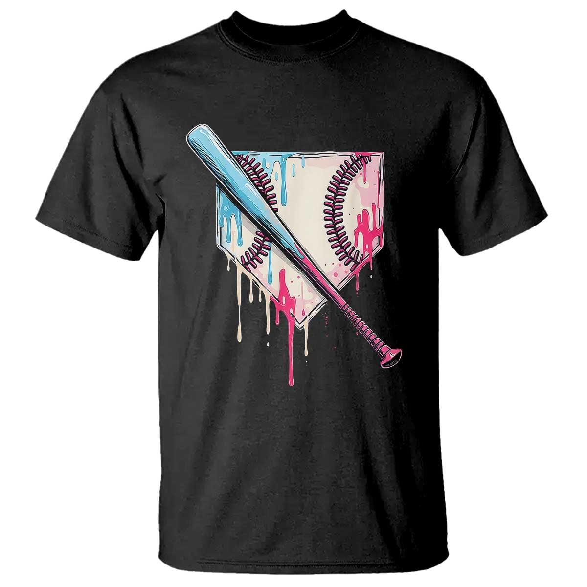 Baseball Home Plate Drip With Sprinkles T Shirt