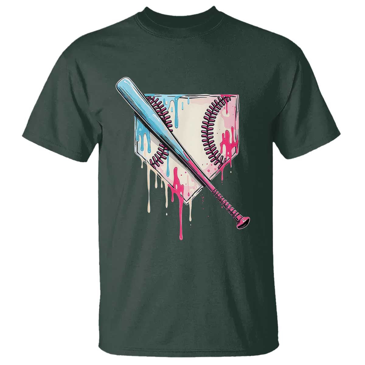 Baseball Home Plate Drip With Sprinkles T Shirt