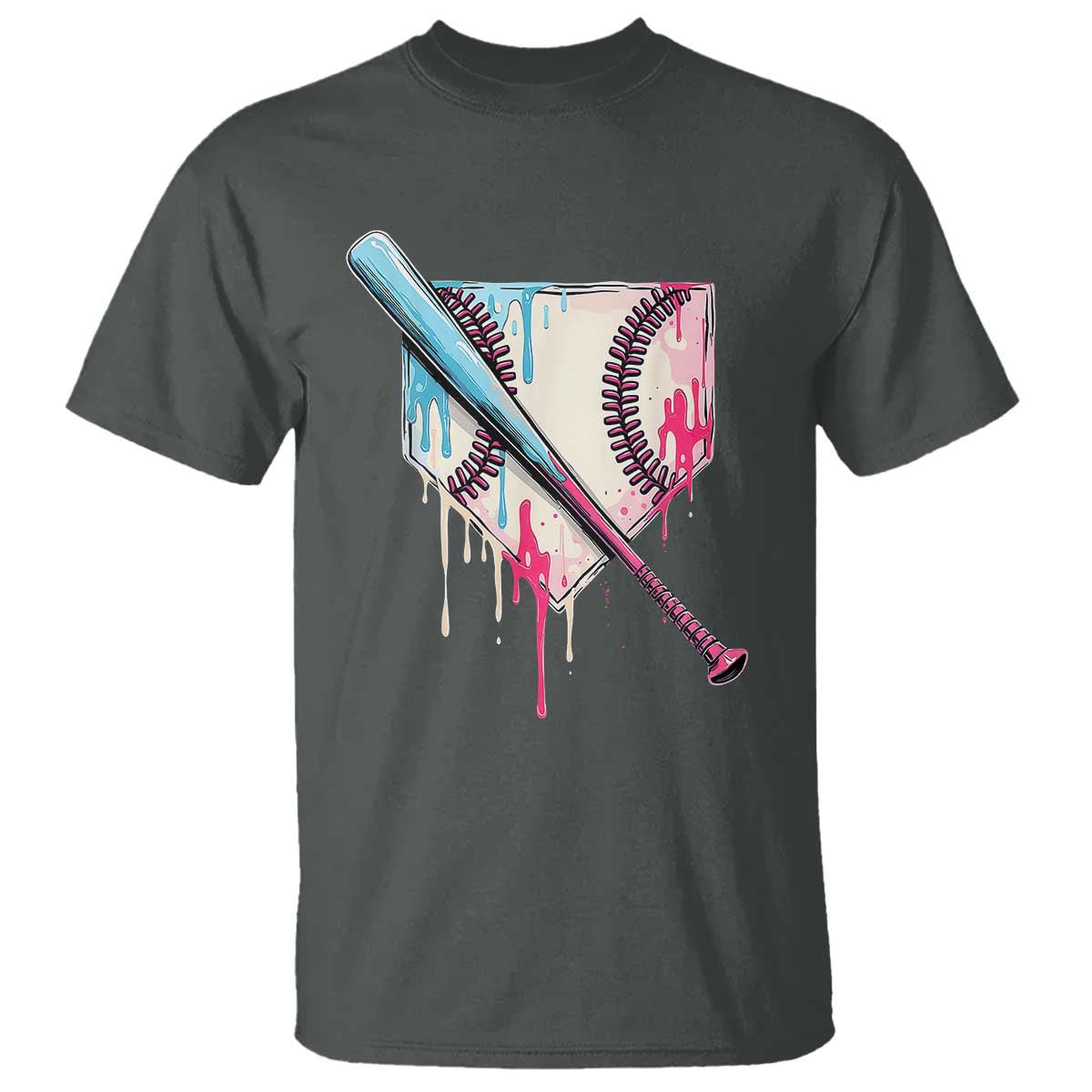 Baseball Home Plate Drip With Sprinkles T Shirt