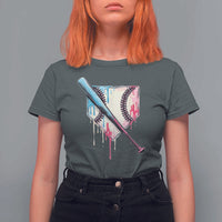 Baseball Home Plate Drip With Sprinkles T Shirt For Women