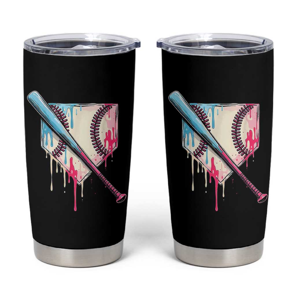 Baseball Home Plate Drip With Sprinkles Tumbler Cup
