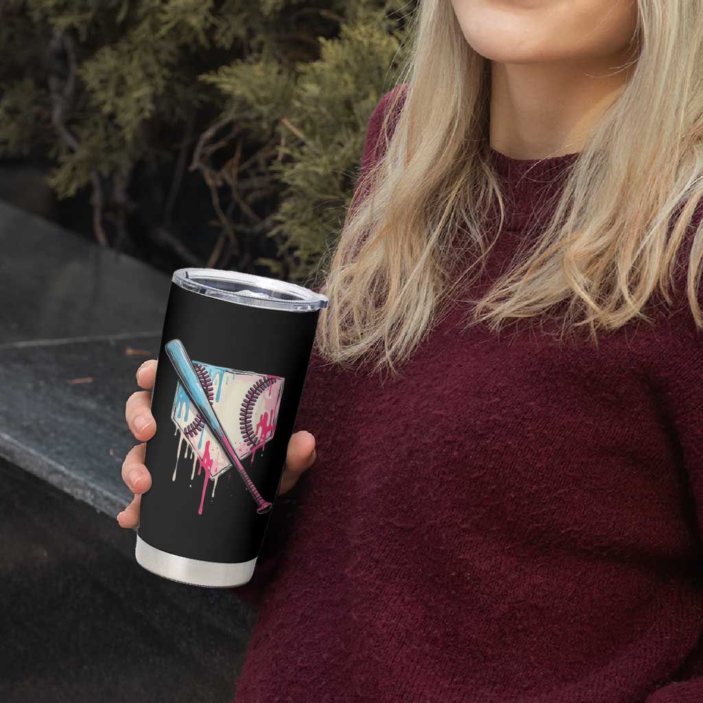 Baseball Home Plate Drip With Sprinkles Tumbler Cup