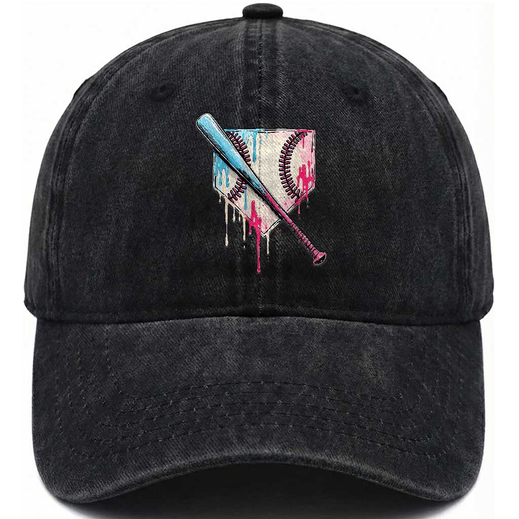 Baseball Home Plate Drip With Sprinkles Washed Cotton Baseball Cap