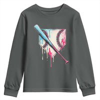 Baseball Home Plate Drip With Sprinkles Youth Sweatshirt