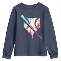 Baseball Home Plate Drip With Sprinkles Youth Sweatshirt