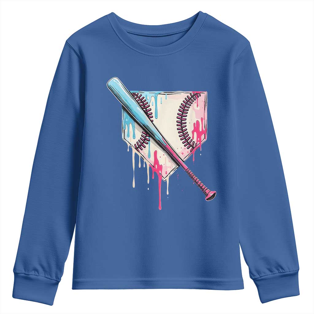Baseball Home Plate Drip With Sprinkles Youth Sweatshirt