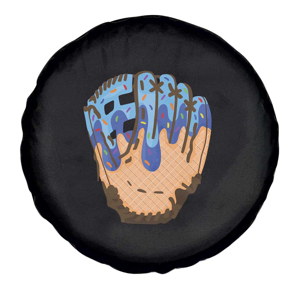 Blue Ice Cream Cone Baseball Glove Drip Spare Tire Cover