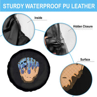 Blue Ice Cream Cone Baseball Glove Drip Spare Tire Cover