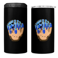 Blue Ice Cream Cone Baseball Glove Drip 4 in 1 Can Cooler Tumbler