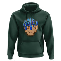 Blue Ice Cream Cone Baseball Glove Drip Hoodie