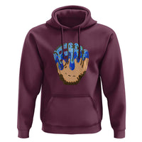 Blue Ice Cream Cone Baseball Glove Drip Hoodie