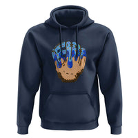 Blue Ice Cream Cone Baseball Glove Drip Hoodie