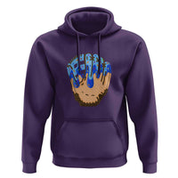 Blue Ice Cream Cone Baseball Glove Drip Hoodie