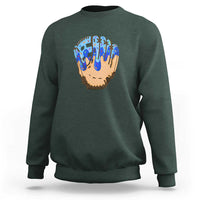 Blue Ice Cream Cone Baseball Glove Drip Sweatshirt