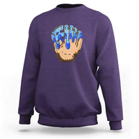 Blue Ice Cream Cone Baseball Glove Drip Sweatshirt