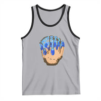 Blue Ice Cream Cone Baseball Glove Drip Tank Top