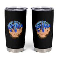 Blue Ice Cream Cone Baseball Glove Drip Tumbler Cup